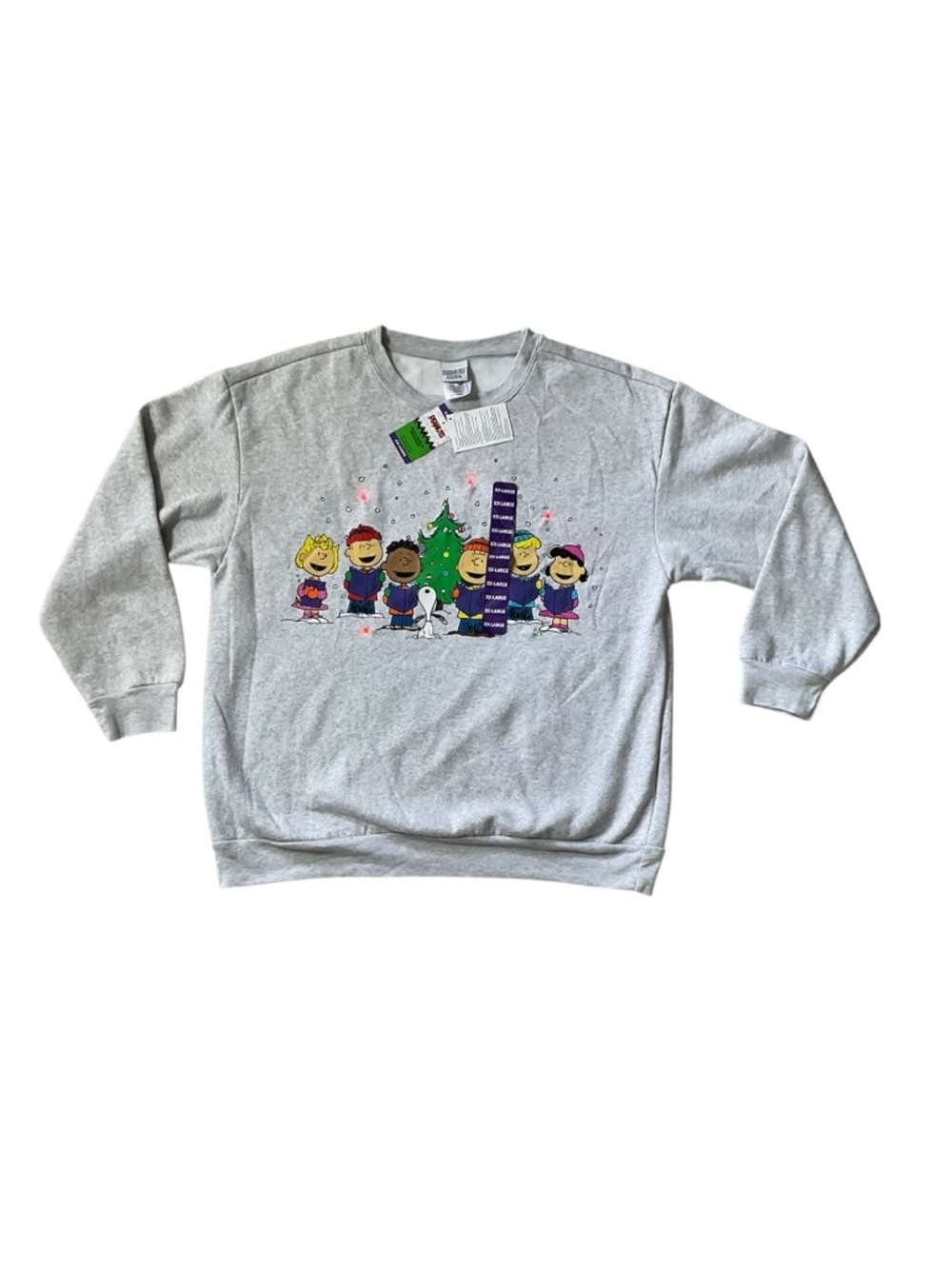 Peanuts Snoopy Christmas Light Up Sweatshirt XXL NWT